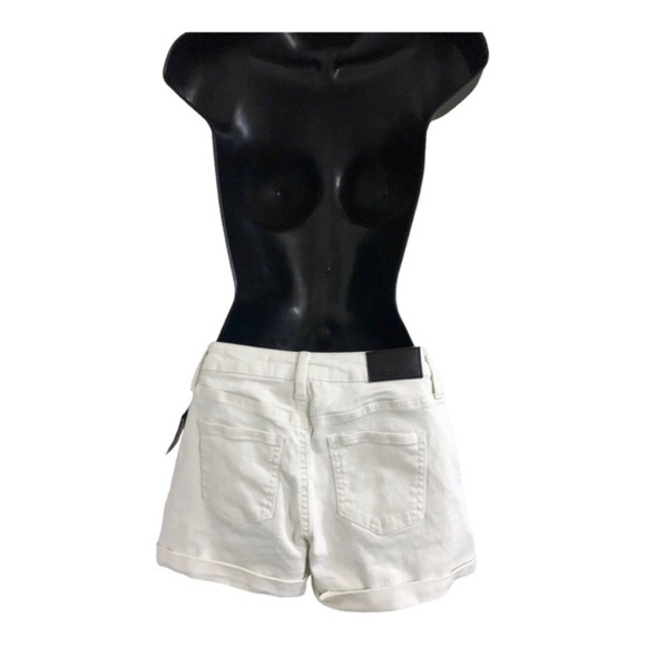 BCBGeneration ecru off-white denim pleated trouser jeans shorts size 0/24 new - Picture 9 of 16